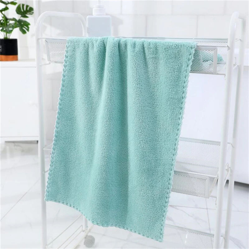 Soft Towel Bath Washing Cleaning Swimming Bathing Tools Dry Hair Water Absorbent Double-Sided Coral Velvet Microfiber Towel 5