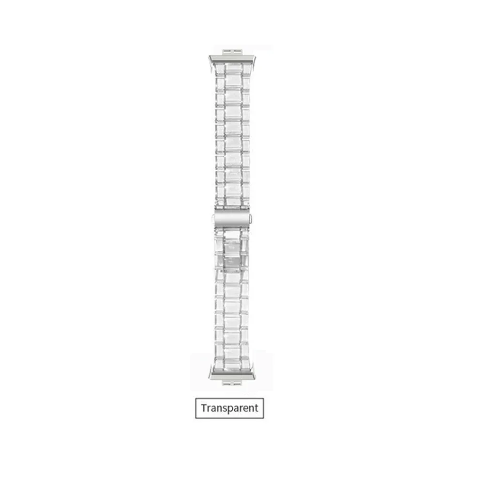Elegant Transparent Resin Watch Band Strap with Connector