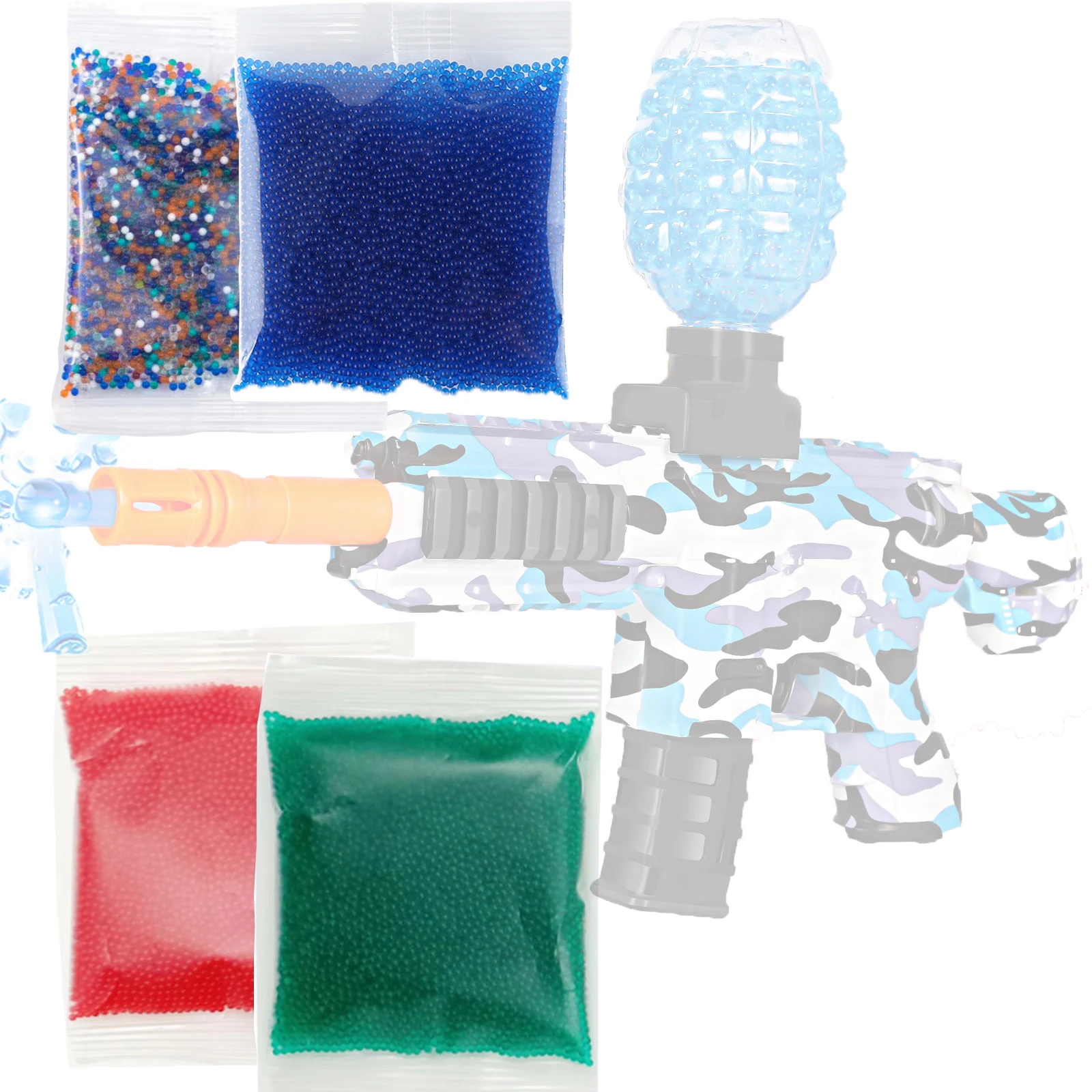 

7-8mm Absorb Water Bullets 20000 Pieces for Splatter Ball Gun and Orbeez Gun Outdoor Shooting Game Gifts