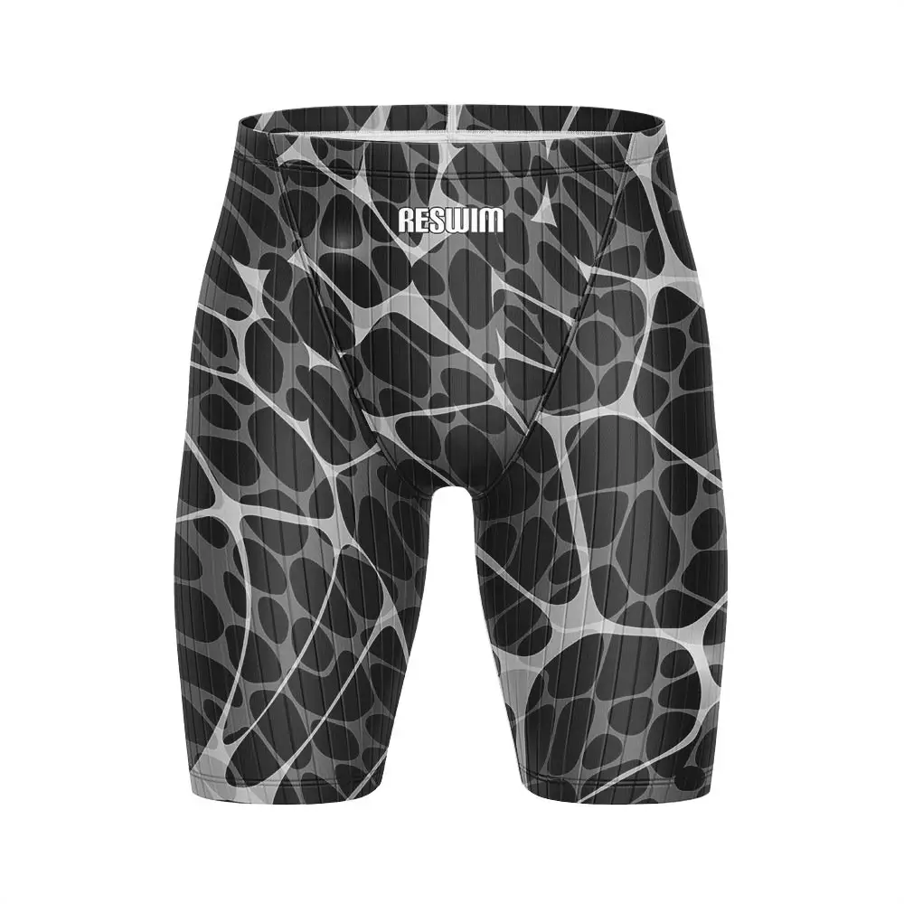 

Summer Men's Swim Jammer Athletic Practice Knee-Length Swimsuit Short Bathing Suit Swimming Trunks Swimwear Beach Tights Shorts