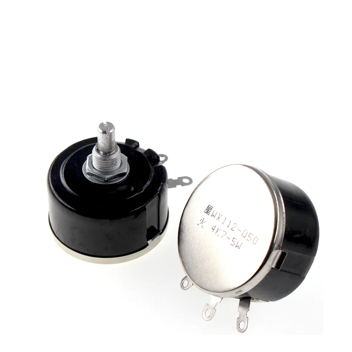 5 PCS WX112 WX050 5W Single Circle Wire Wound Potentiometer 100R 220R 330R 470R 1K 2K2 3K3 4K7 5K6 6K8 10K 22K 33K 47K ohm WX050 adjustable resistor