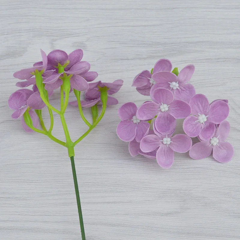 수국 9 헤드 비누 꽃 DIY 선물 상자 부케, 어머니 날 생일 발렌타인 웨딩 크리스마스 새해, 9x6.5cm