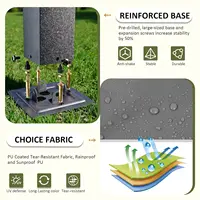 10'x12' Outdoor Pergola with Retractable Canopy, Patio Metal Heavy-Duty Gazebo Shelter for Backyard, Deck, Garden, Customized 6