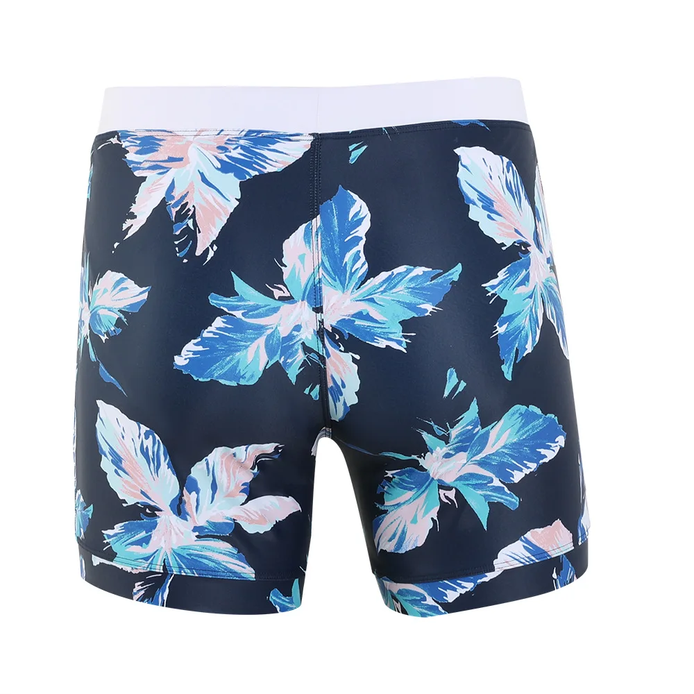 Swim Trunks Sexy mens shorts swimming men's printed swimsuit strap male swimwear plus size swimsuit beach swim shorts men belt lining surf