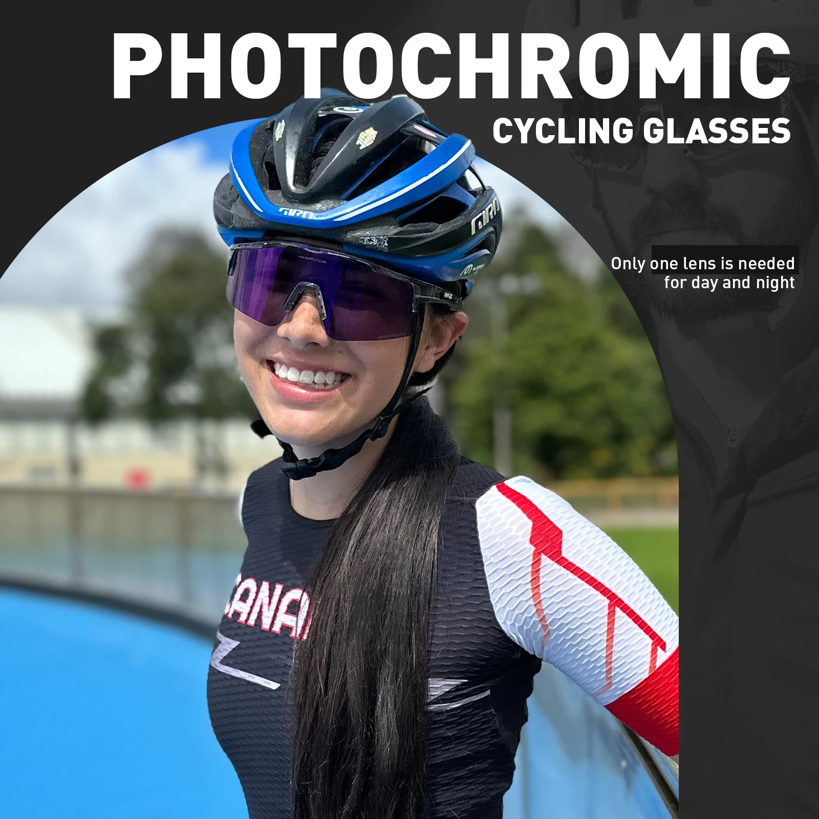 KAPVOE Photochromic Hiking Eyewear Cycling Sunglasses Women Night Cycling Glasses Men's Bike Sports Outdoor UV400 Bike Goggles