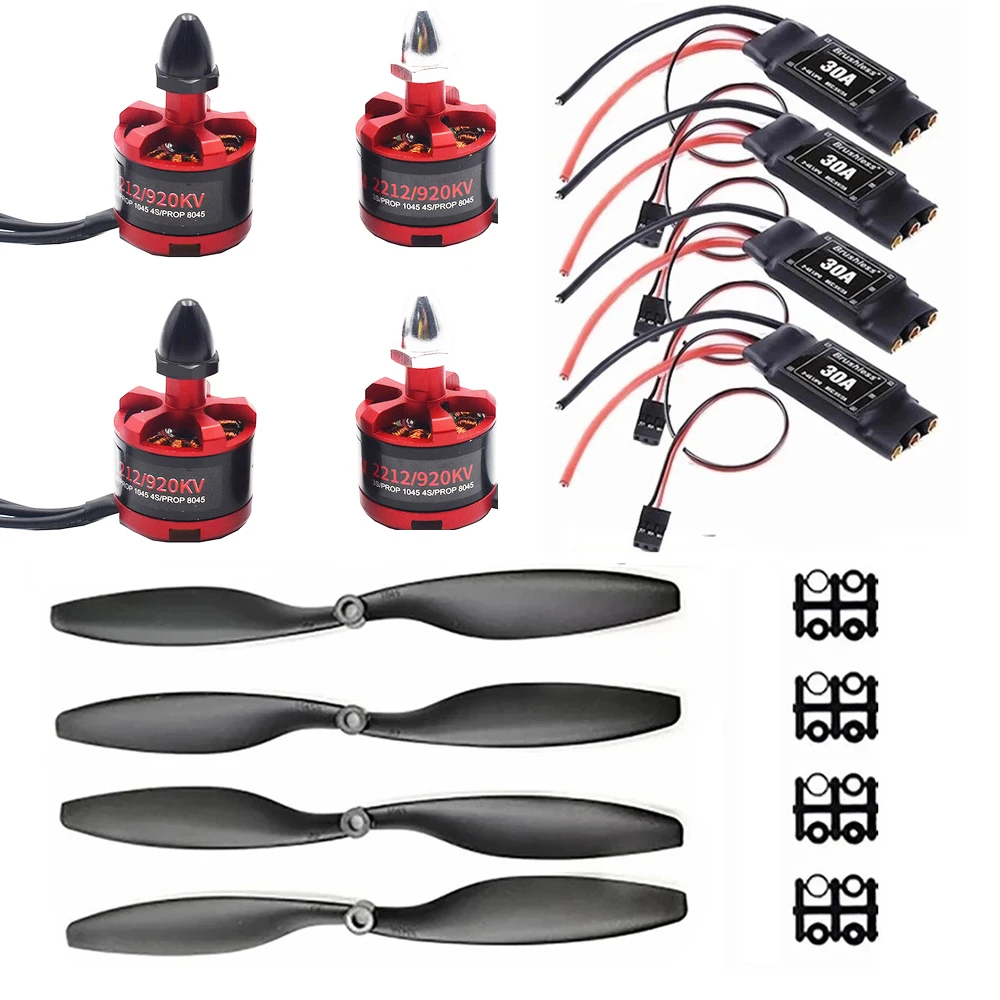 

2212 920KV CW CCW бесщеточный двигатель 1045 Пропеллер и 30A ESC Бесщеточный для мультикоптера F450 F550 F550