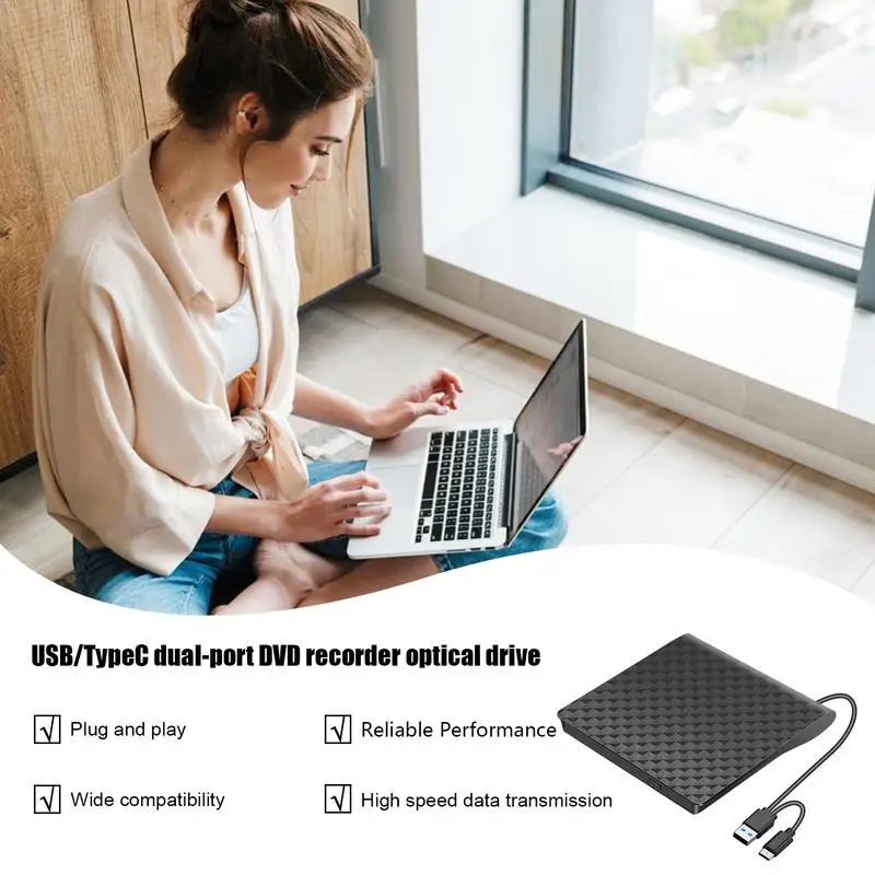 Backup Hard Drive External Portable USB Type C External Hard Drive Shockproof Multifunctional High Speed Data Recorder Low Noise
