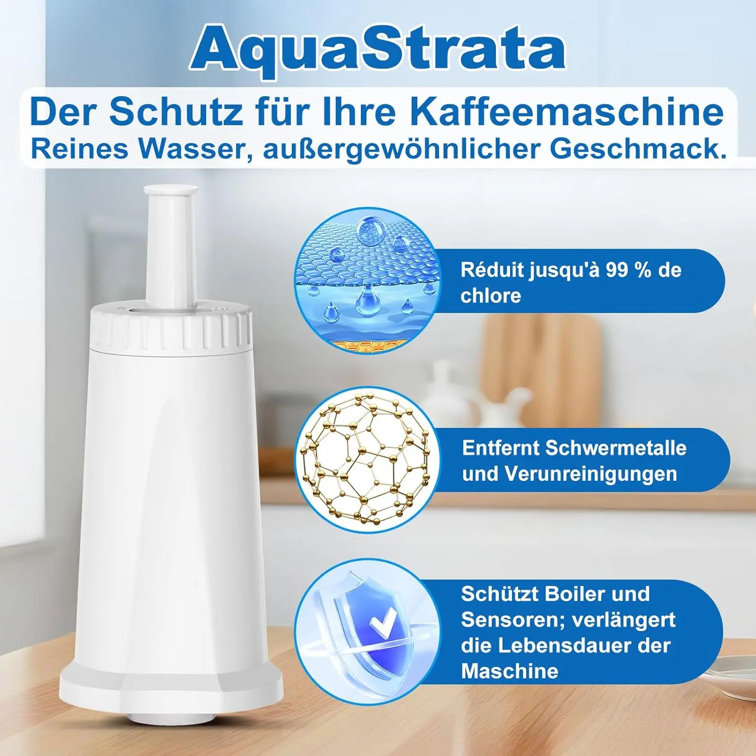 Premium Water Filter Cartridge for Fully Automatic Coffee Machines