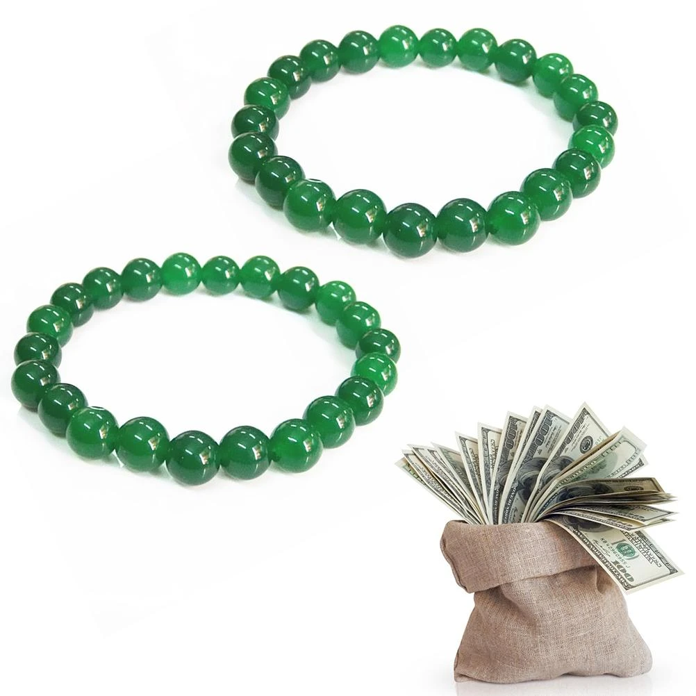 2pcs Green Lucky Wealth Bracelets Jewelry Lucky Charm Bracelet For
