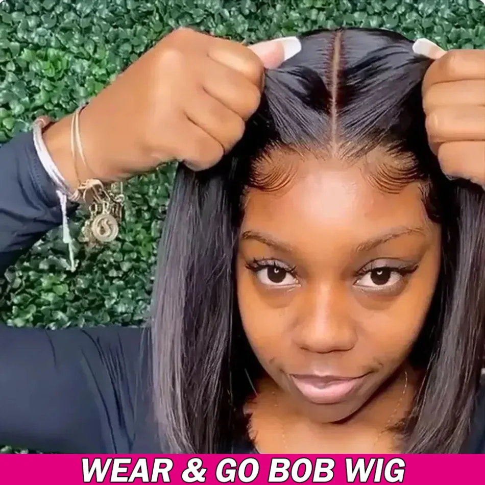 13X6 Hot Sale Glueless Virgin Wigs 13x4 Short Bob Bone Straight Best Human Hair Wig for Women Ready To Wear Go Lace Frontal Wigs
