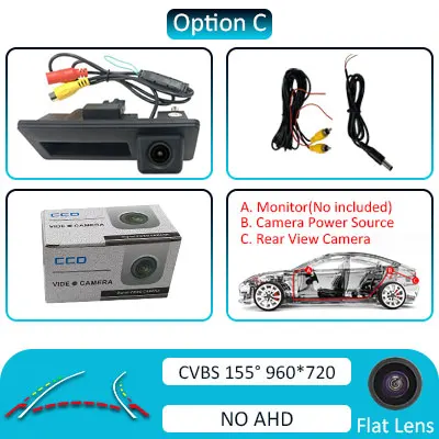 1080P AHD CCD Car Rear View Reverse Trunk Handle Camera For Audi A3 A4 A5 A6 S5 VW Passat Golf Polo Jetta Tiguan Touareg B6 B7 wireless backup camera for car Vehicle Cameras