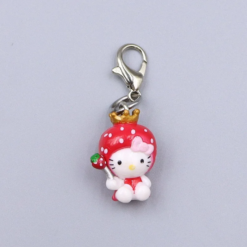 Kawaii Hello Kitty cute KT cat keychain pendant bag zipper phone chain decoration cake pendant anime women accessories