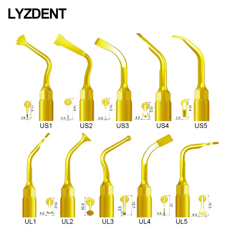 

LYZDENT Piezo Bone Surgery Tip Fit Mectron Woodpecker Dmetec For Bone Cutting Sinus Lifting Implant Exelcymosis Piezosurgery Tip