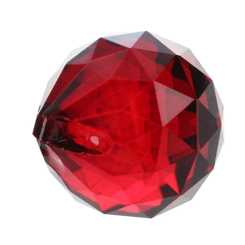 

2Pcs 30Mm Red Crystal Ball Prisms