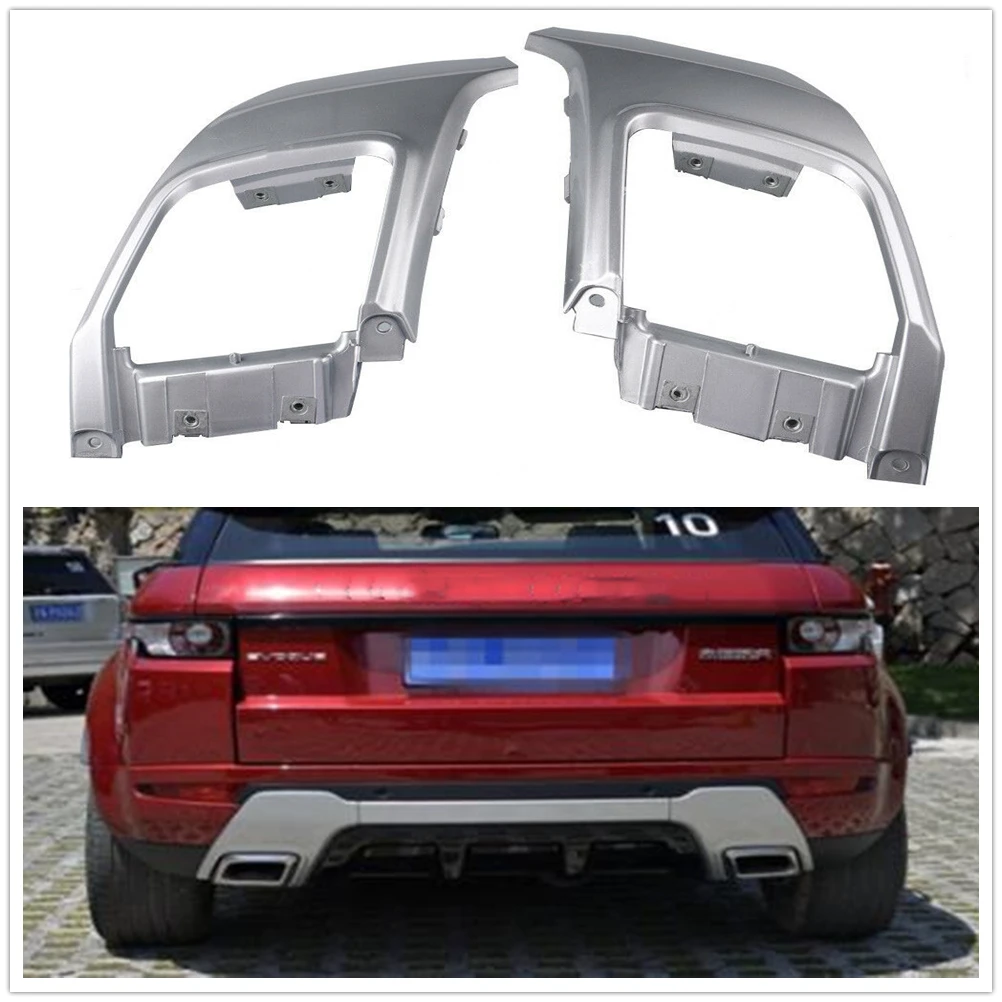 

Silver Rear Diffuser Exhaust Outlet Cover Trim Muffler Guard Frame For Land Rover Range Rover Evoque Dynamic 2012-2018 LR028089