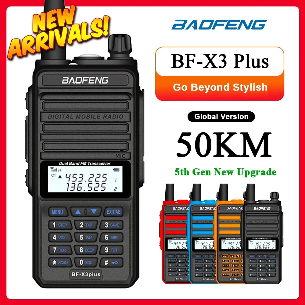 Emetteur-radio-etanche-uhf-vhf-transcsec-76-108mhz-radio-bidirectionnelle-baofeng-x3-plus-walperforated-talkie-longue-portee-50km-leicrer-and