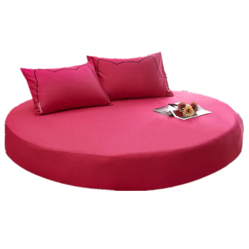 Simple Pure Cotton Solid Color Round Bed Sheets Bedding Inserts