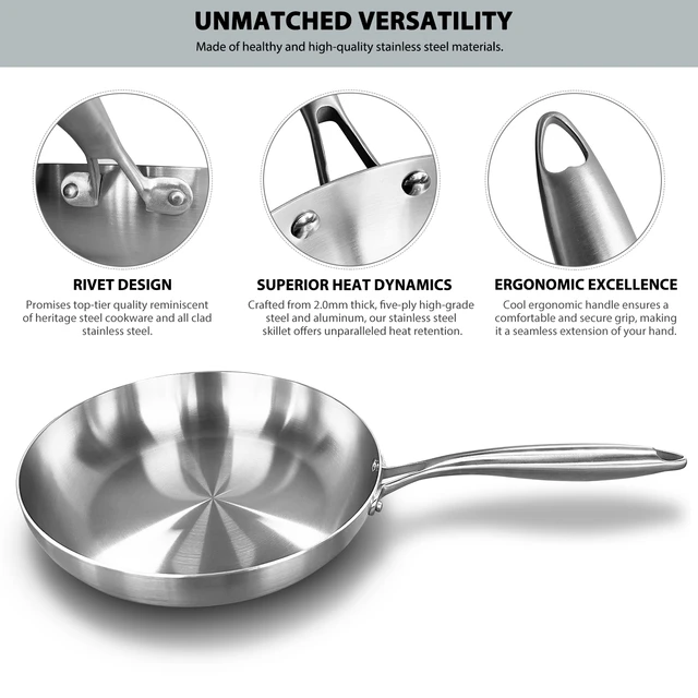 304 Stainless Steel Nonstick Frying Pan 3
