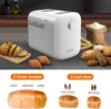Automatic Bread Maker Machine, 1LB/1.5LB Programmable 2 Loaf Sizes, 3 Crust Colors, Small Digital Home Bakery with Dough, Cake, 3