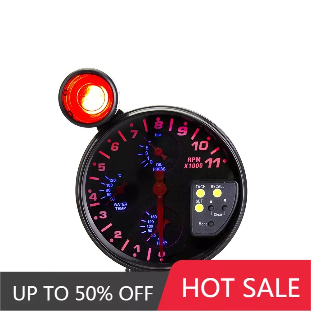 12V 5 '' 127mm Universal Dashboard Speed Water Temperature Oil Temperature Oil Pressure Four In One Instrument Racing Instrument