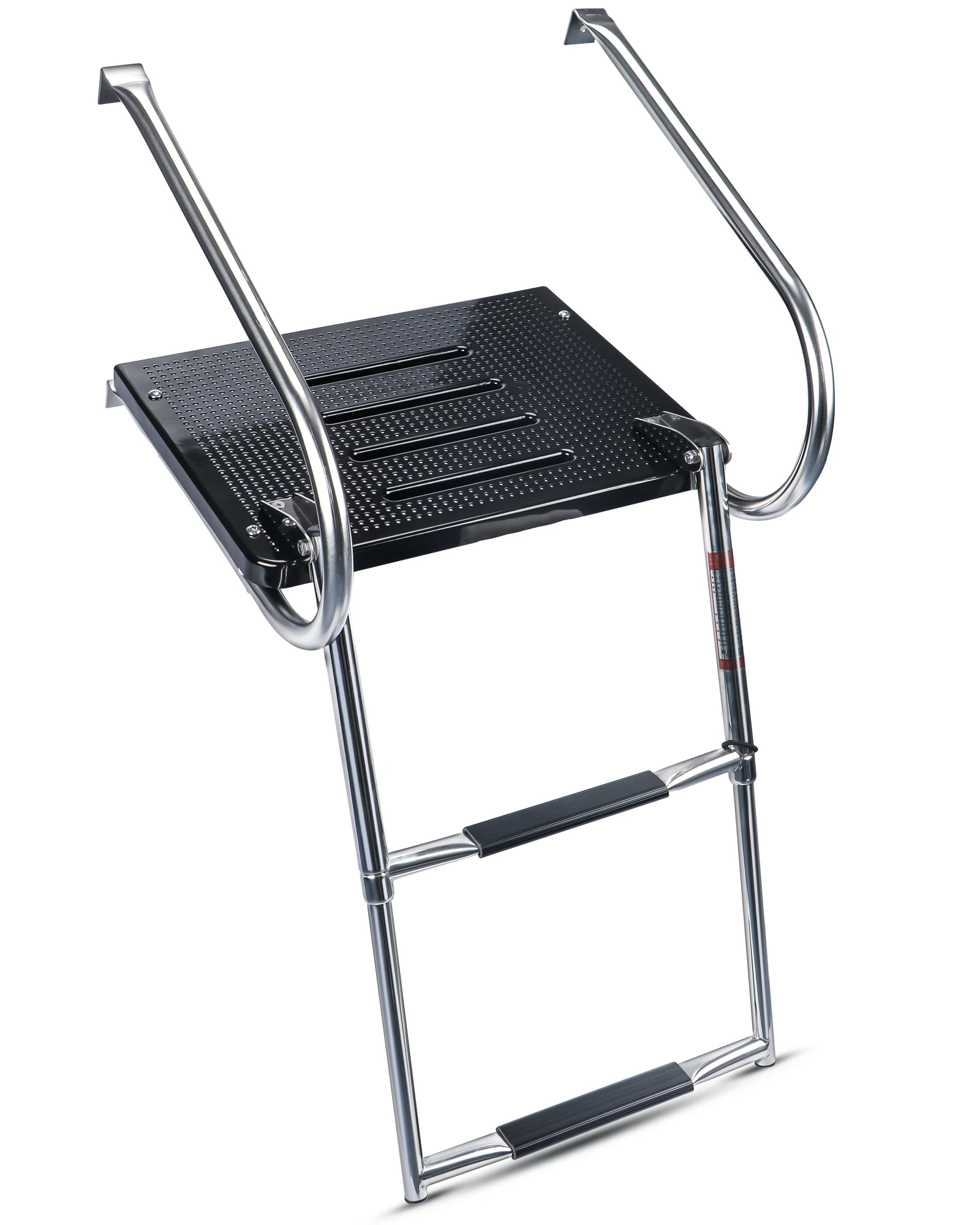 Boat Marine 2 Steps Boat Ladder S.S Boarding Ladder With ABS Swiming Platform Dual Handrails