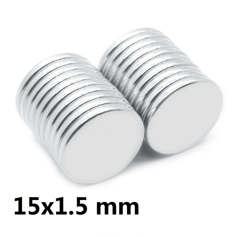 5/20/50/100/20000Pcs 15X1.5 Kleine Ronde Magneet 15Mm X 1.5Mm Neodymium Magneten 15X1.5Mm Permanente Sterke Krachtige Magneet 15X1.5Mm