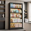 5-Tier Bookcase with Adjustable Storage Shelves, Metal Bookshelf with Book Stopper, Bookcase Shelf for Library, Office 1