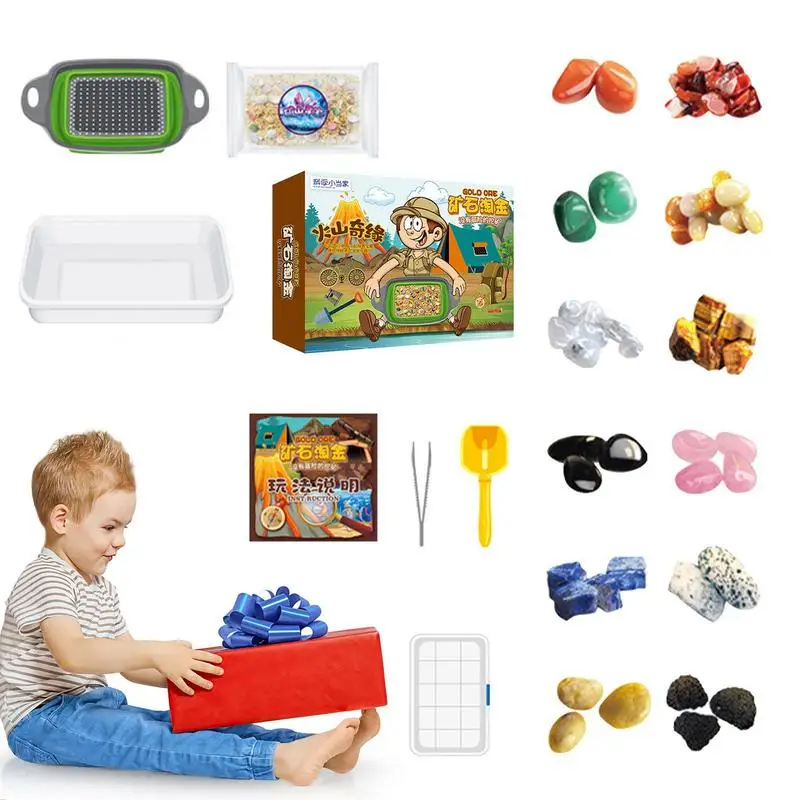 

Gem Digging Kit Science Gem Digging Kit For Children Educational Fun Mining Science Activity Gift Sets For Boys And Girls Age 6