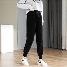 

Estceque Autumn Harlan Pants Women High Waist Black Loose Straight Woman Trousers with Pockets Sweatpants New Korean Style 2022
