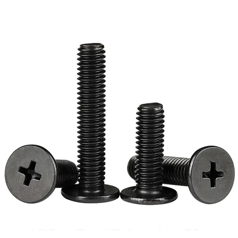 10/ 20/ 50pcs Black 304 Stainless Steel Cross Phillips Ultra Thin Flat Wafer Head Screw CM M1.6 M2 M2.5 M3 M4 M5 M6 for Laptop - Image 4