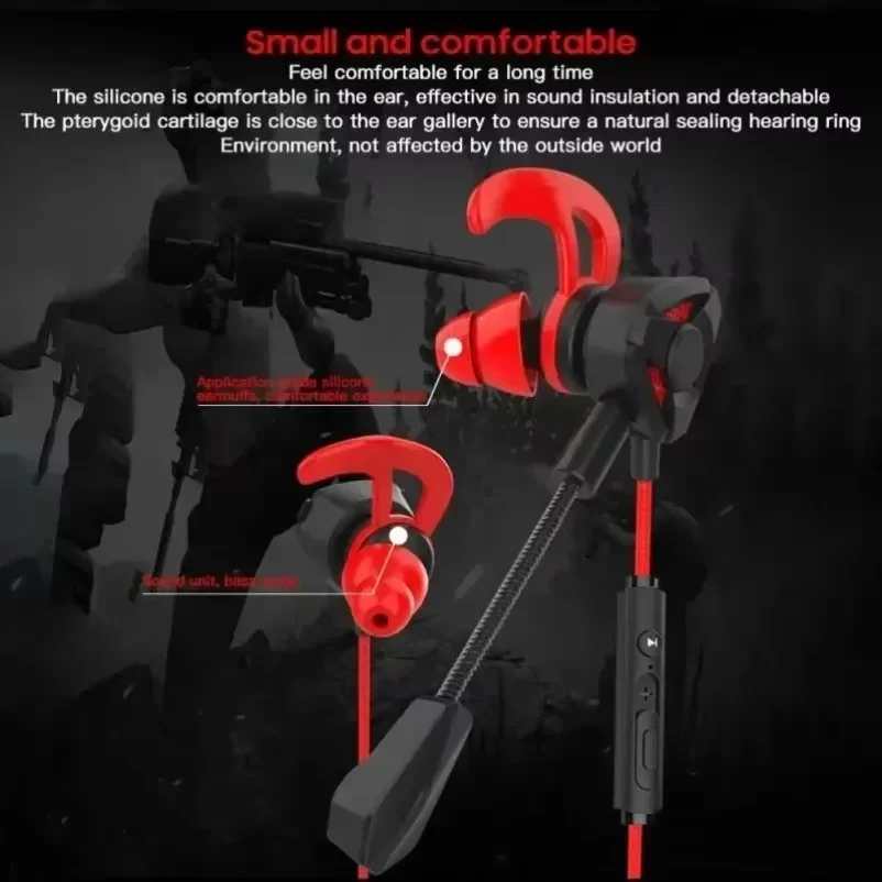 Gaming Headphones Wired Earbuds With Mic For Pubg PS4 CSGO