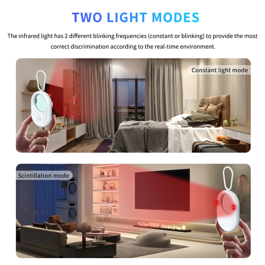 Mini Wireless Camera Detector Dual Modes Sensitivity Signal Detector Security Privacy Protection for Travel Hotel Bathroom