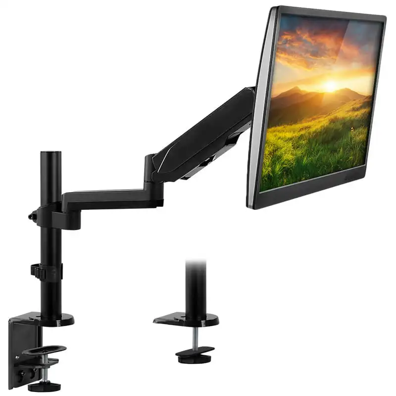 

2023 new Single Monitor Arm Mount | Full Motion Height Adjustable Gas Spring Arm | Fits 19-32 Inch Screens tv stand
