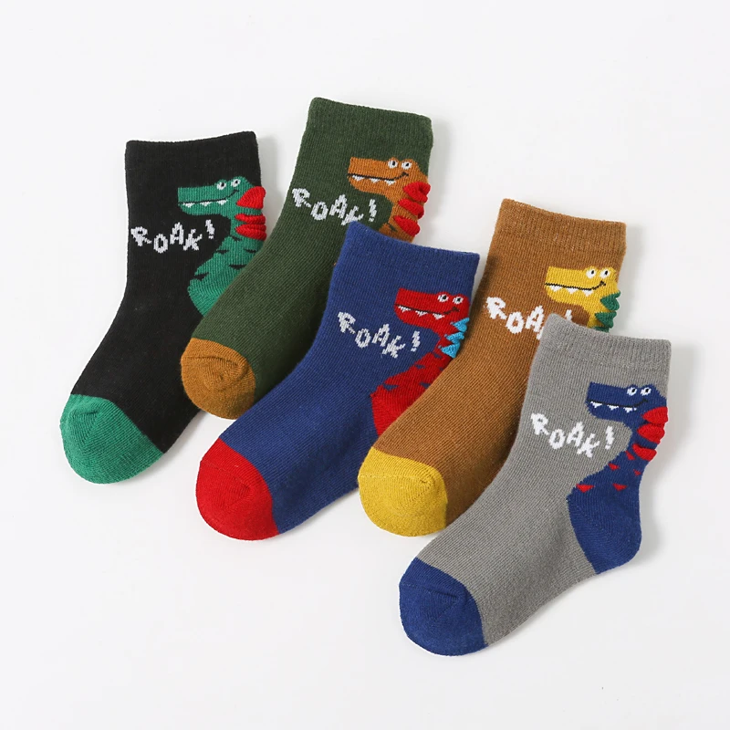 Cute Dinosaur Pattern Cotton Comfortable Boys Socks
