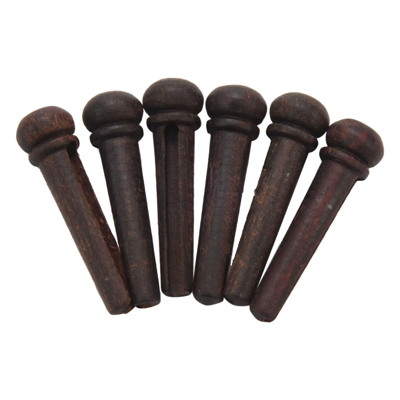 

New 6Pcs Rosewood Guitar Bridge Pins End Pin Set