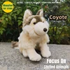 Coyote Plush Toy Lobos High Fidelity Grey Wolf Plushie Wolf Peluche Lifelike Stuffed Animals Simulation Doll Kawai Toy Gifts 1