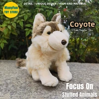 Coyote Plush Toy Lobos High Fidelity Grey Wolf Plushie Wolf Peluche Lifelike Stuffed Animals Simulation Doll Kawai Toy Gifts 1
