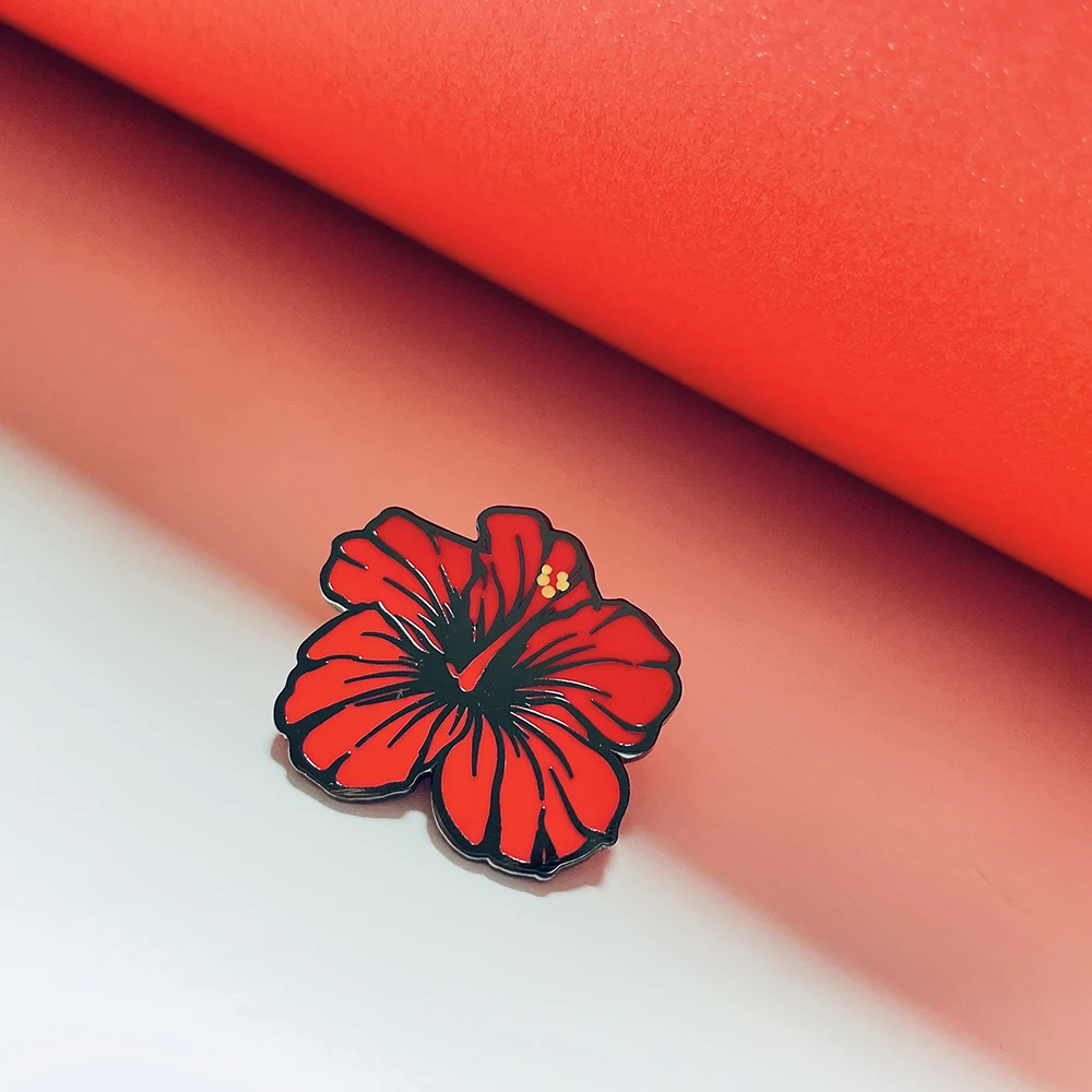 Red Hawaiian Hibiscus Flower Pin Brooch And Pendant – Fantasyard