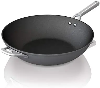 

Foodi NeverStick Premium 11-Inch Wok, Hard-Anodized, Nonstick, Durable & Oven Safe to 500°F, Slate Grey Plate for cooking Acces