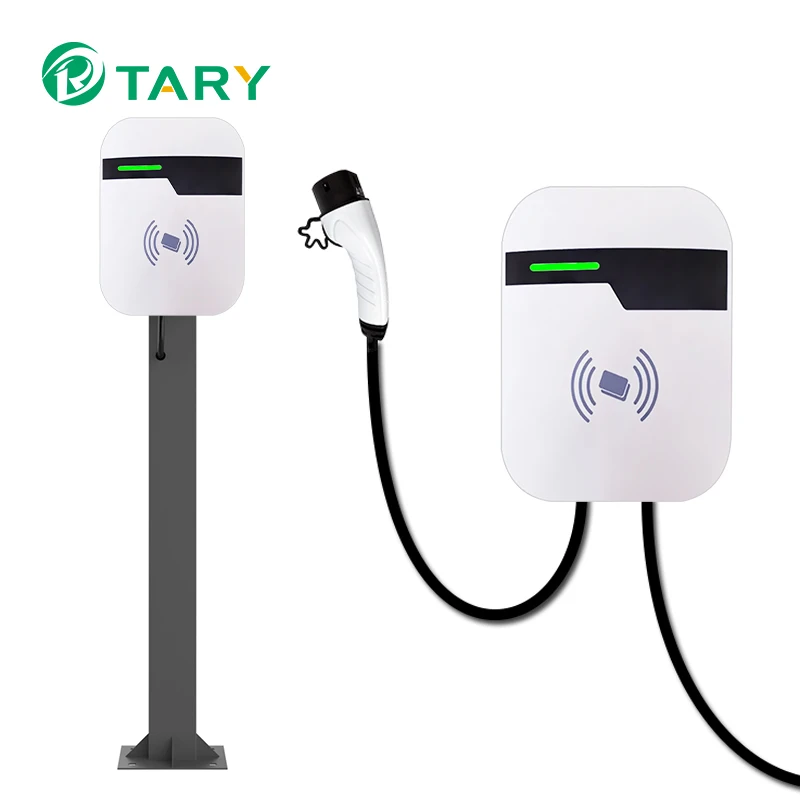 

Plug and charge 7kw 11kw 22kw wallbox ac ev charger station 3 phase Type2 GB/T electric car charging station with RFID card