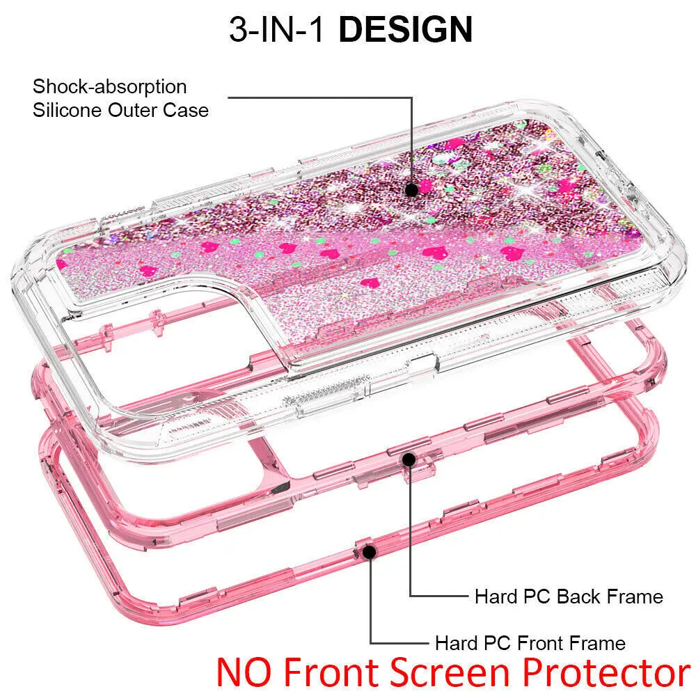 Blingbling Liquid Quicksand Heavy Duty Defender Case