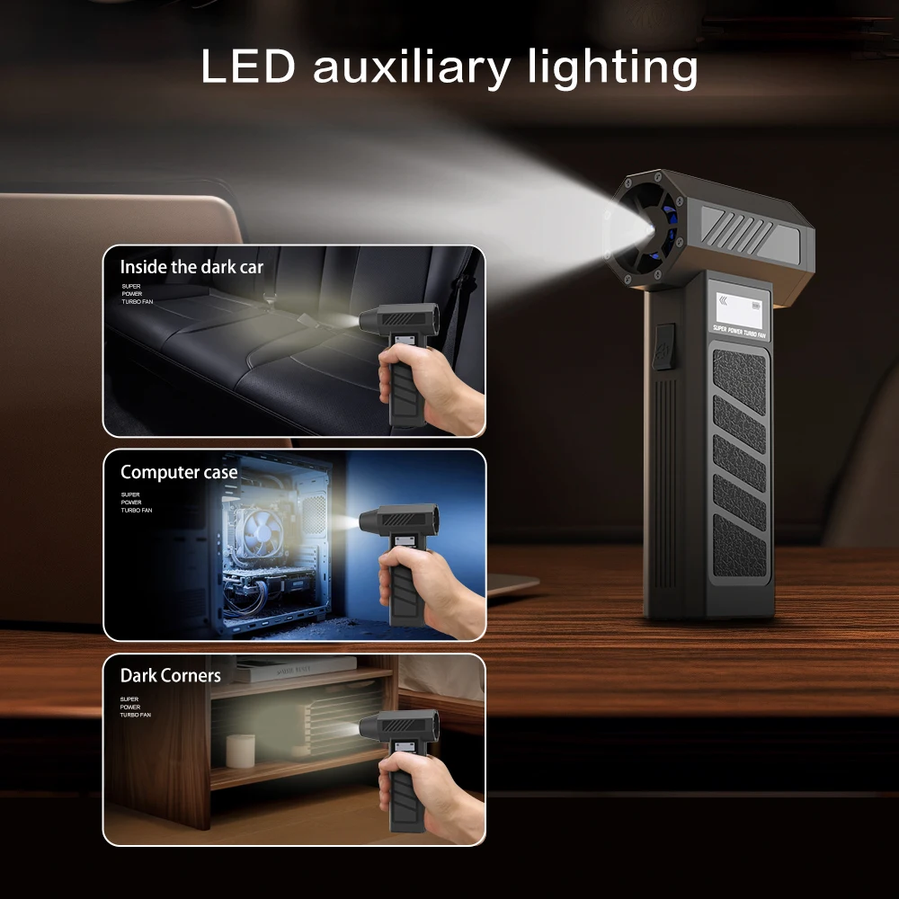 Powerful Turbo Jet Blower with LED Lighting for Industrial Use