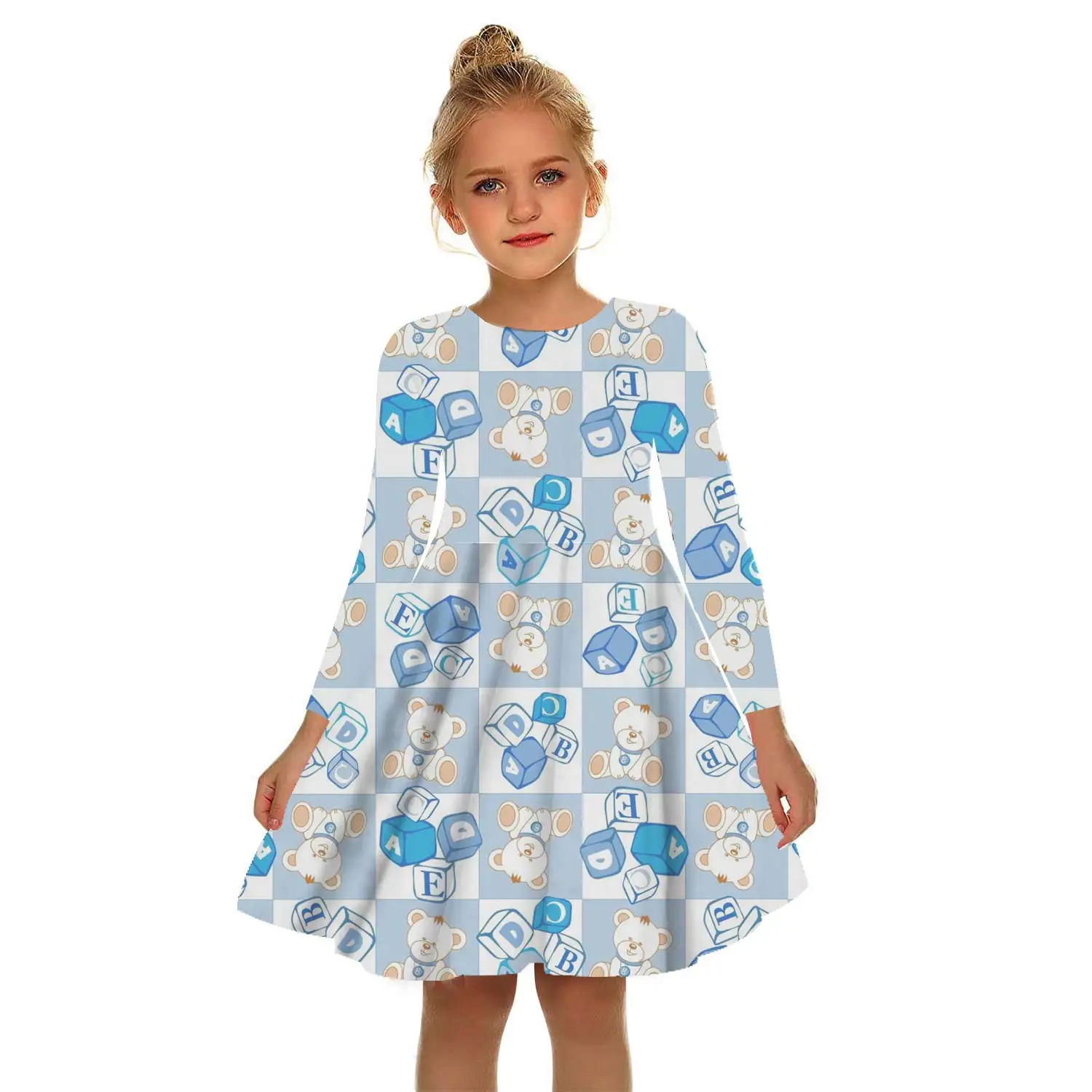 children dress Girls Dresses Children's Dresses Summer Girls Casual Skirts Cartoon Graphics 3D Printing 12 Years Old 13 Years Old 15 Years Old baby girl skirt