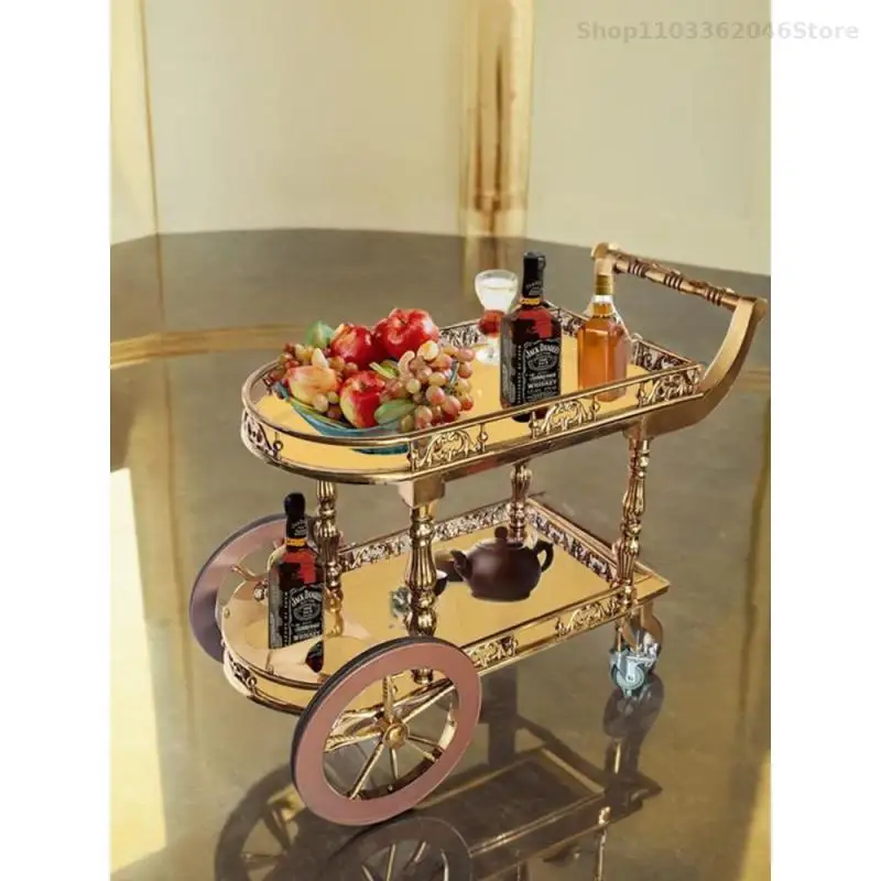 Hotel Snack Cart Three-layer Wine Cart Tea Stainless Steel Roast Duck Pieces Mobile Dining Truck Commercial