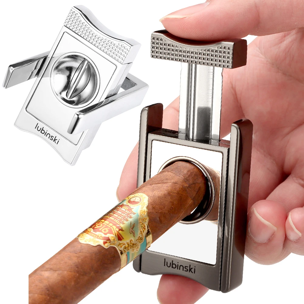 

GALINER Puro Metal Cigar Cutter Charuto Knife Guillotine Tobacco Scissors Smoking Accessories Gadgets For Men With Gift Box