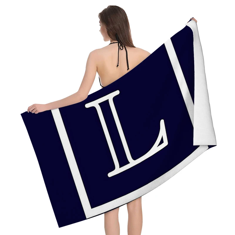 Home Bath Towels Body Bathroom Letters Flower Quick Drying Microfiber Beach Towel Man Women Large Sports microfiber towel bath towel