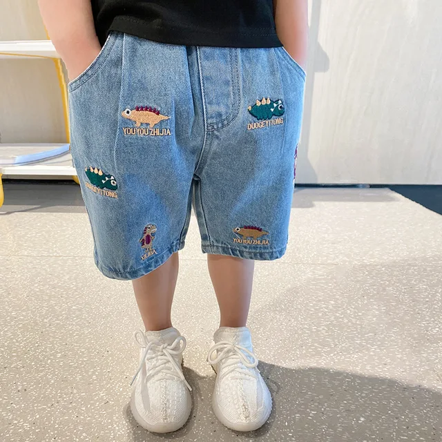 Jungen Zerrissene/Dino Jeans Shorts