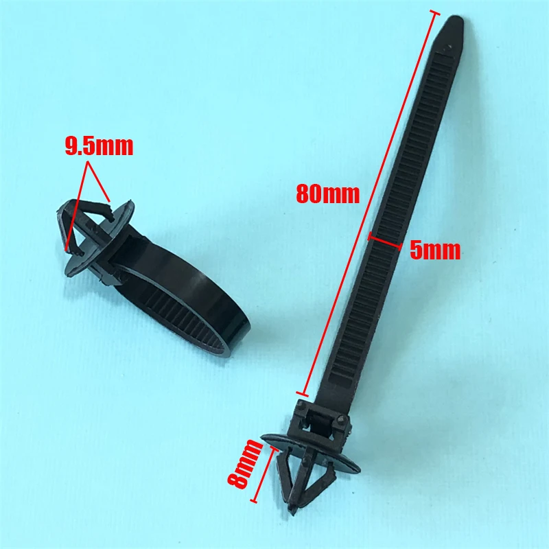 Car Fastener Clips 10/20/40Pcs Car Nylon Tie Wrap Cable Fixed Fasteners Clips 92mmx5mm For All cars