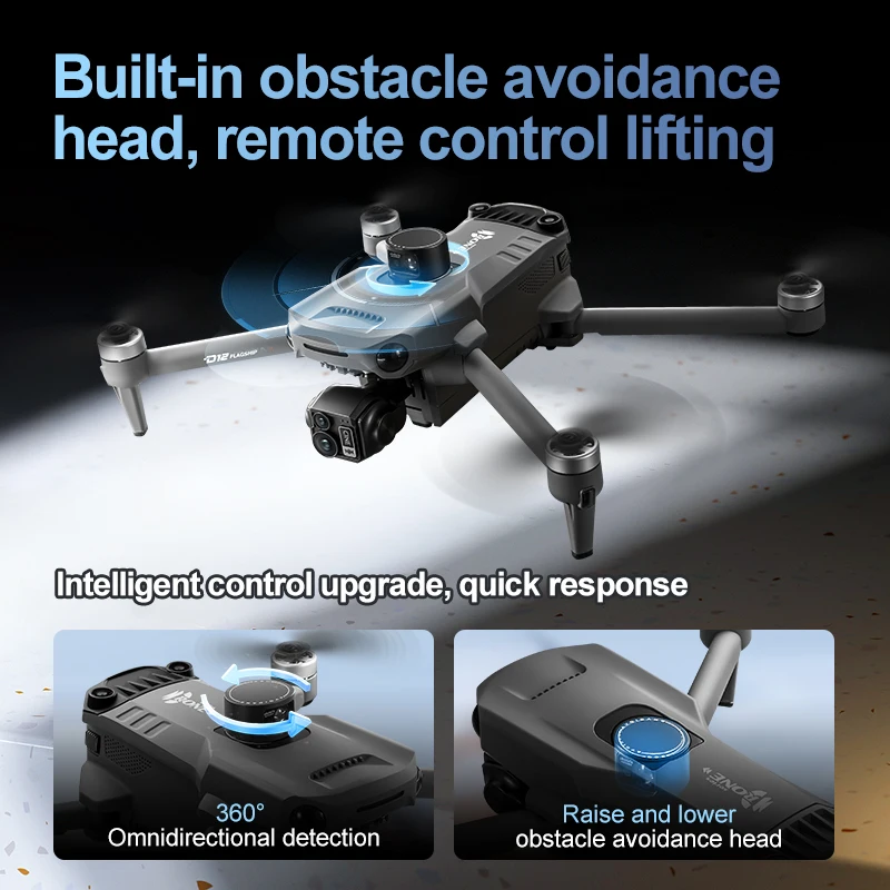 Nuovo giunto cardanico a 3 assi per drone GPS 8K con fotocamera HD professionale touch screen FPV 360 ° Giocattoli drone senza spazzole per evitare ostacoli telescopici - immagine 4