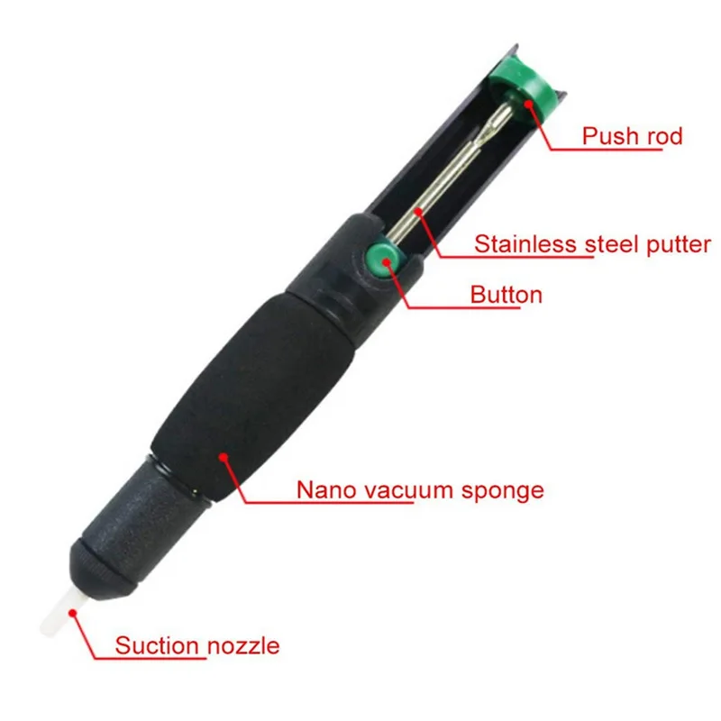 Dp-366d soft handle antiskid tin suction device automatic rebound tin suction gun double ring pump desoldering suction pump,desoldering pump,desoldering tool,electrothermal solder sucker,tin pump